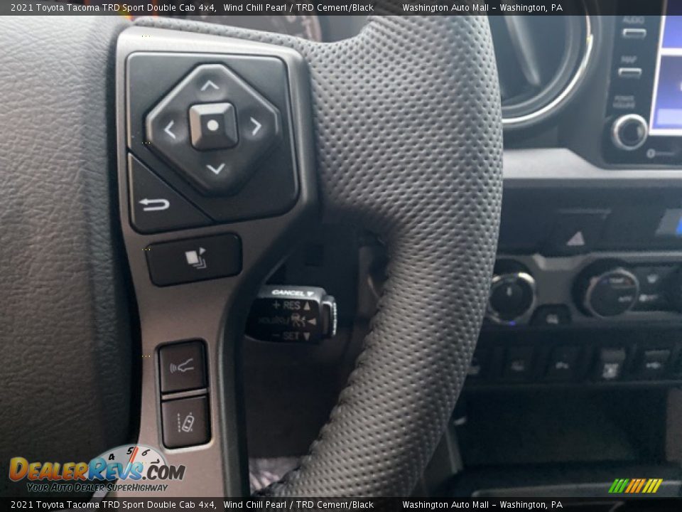2021 Toyota Tacoma TRD Sport Double Cab 4x4 Wind Chill Pearl / TRD Cement/Black Photo #9