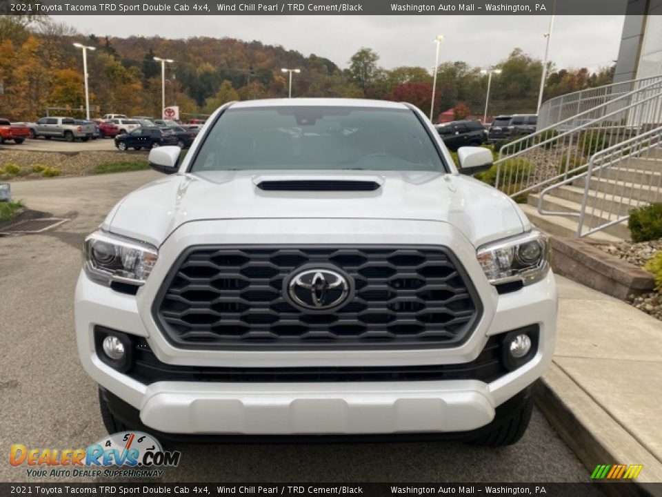 2021 Toyota Tacoma TRD Sport Double Cab 4x4 Wind Chill Pearl / TRD Cement/Black Photo #10