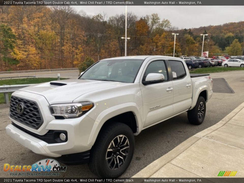 2021 Toyota Tacoma TRD Sport Double Cab 4x4 Wind Chill Pearl / TRD Cement/Black Photo #11