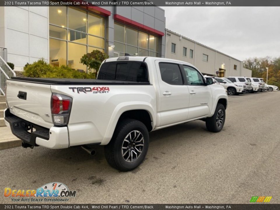 2021 Toyota Tacoma TRD Sport Double Cab 4x4 Wind Chill Pearl / TRD Cement/Black Photo #12