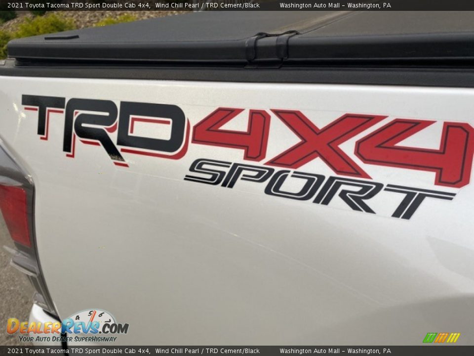 2021 Toyota Tacoma TRD Sport Double Cab 4x4 Wind Chill Pearl / TRD Cement/Black Photo #24