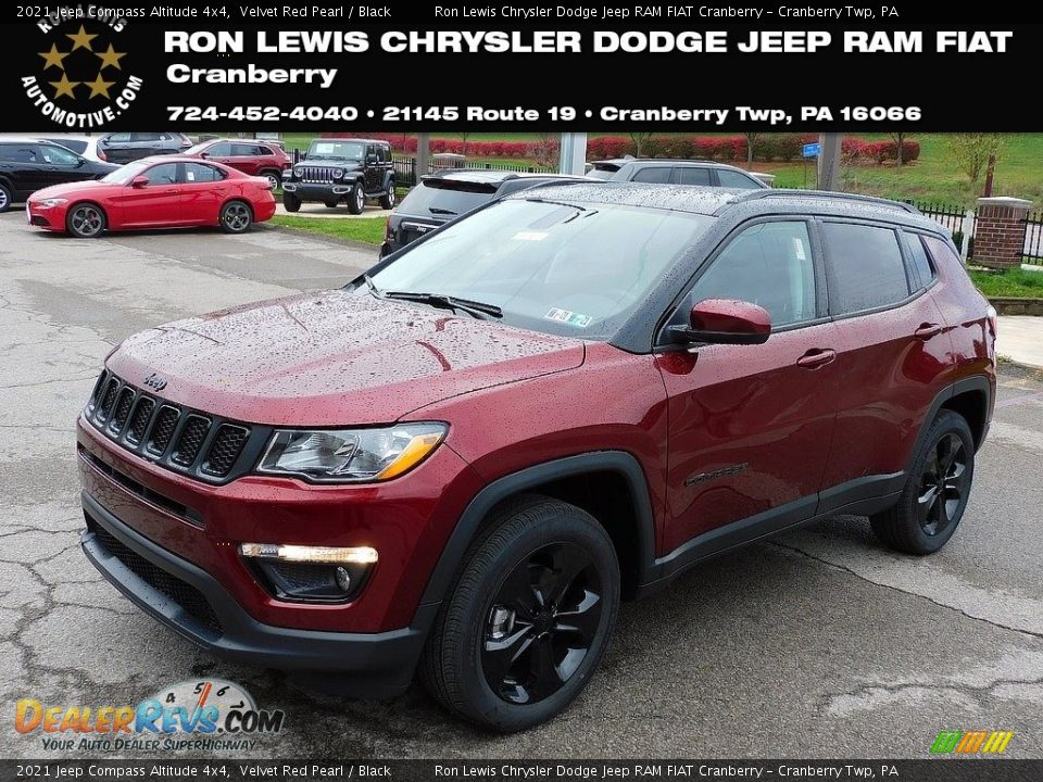 2021 Jeep Compass Altitude 4x4 Velvet Red Pearl / Black Photo #1