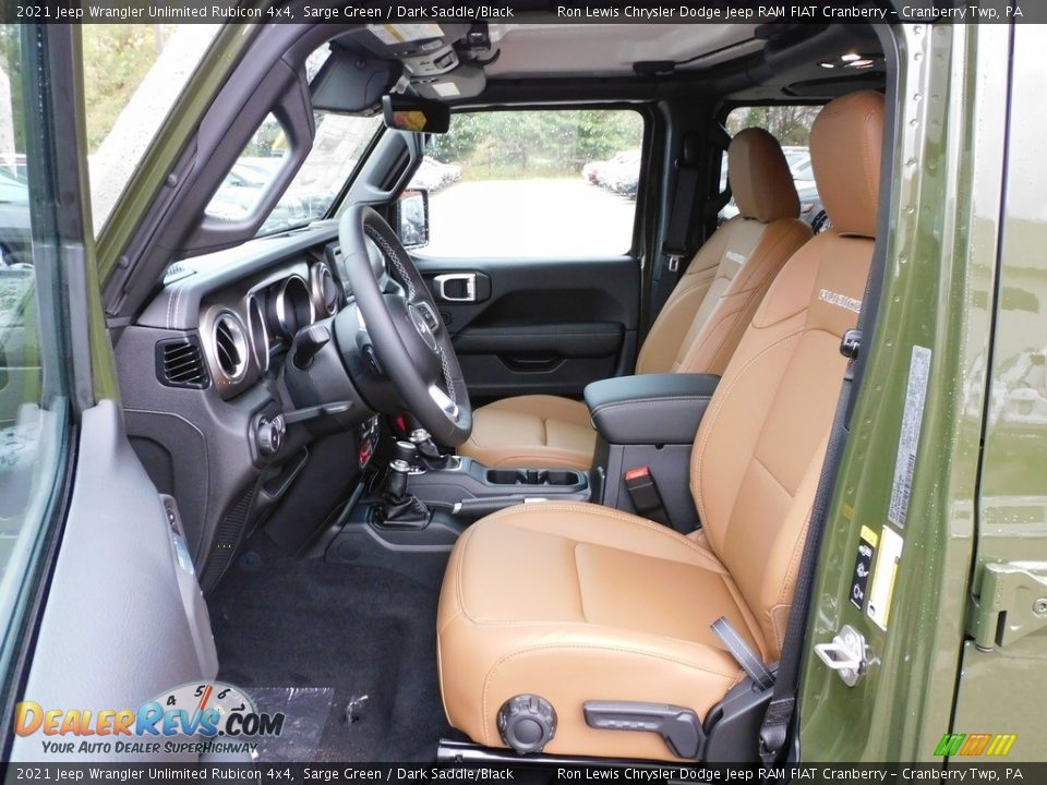 Dark Saddle/Black Interior - 2021 Jeep Wrangler Unlimited Rubicon 4x4 Photo #11