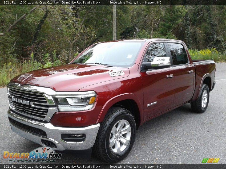 2021 Ram 1500 Laramie Crew Cab 4x4 Delmonico Red Pearl / Black Photo #2