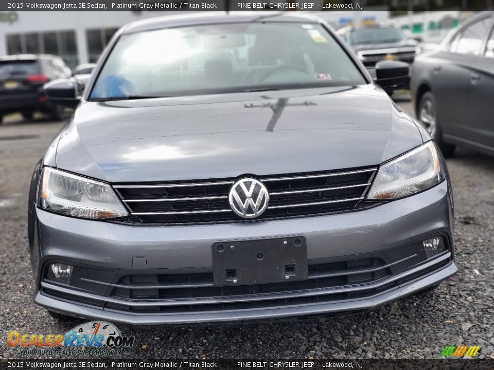 2015 Volkswagen Jetta SE Sedan Platinum Gray Metallic / Titan Black Photo #2