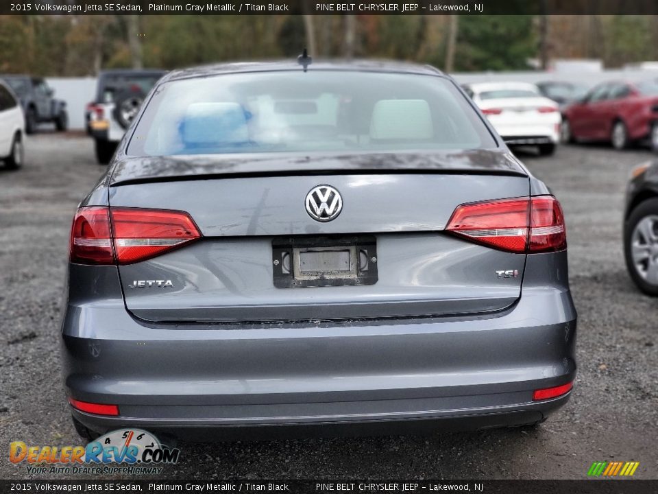 2015 Volkswagen Jetta SE Sedan Platinum Gray Metallic / Titan Black Photo #3