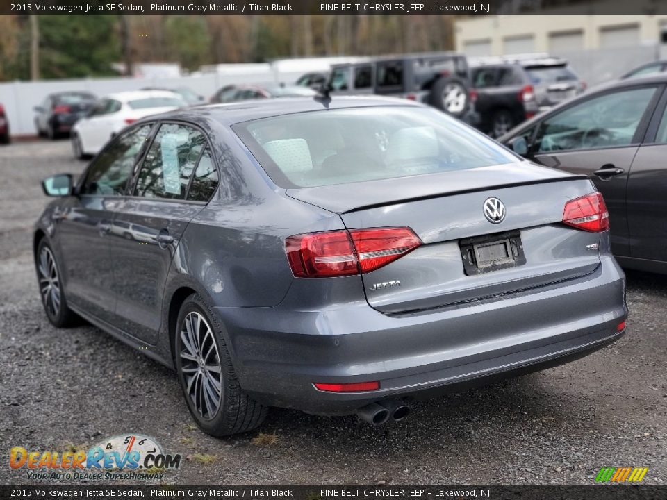 2015 Volkswagen Jetta SE Sedan Platinum Gray Metallic / Titan Black Photo #4