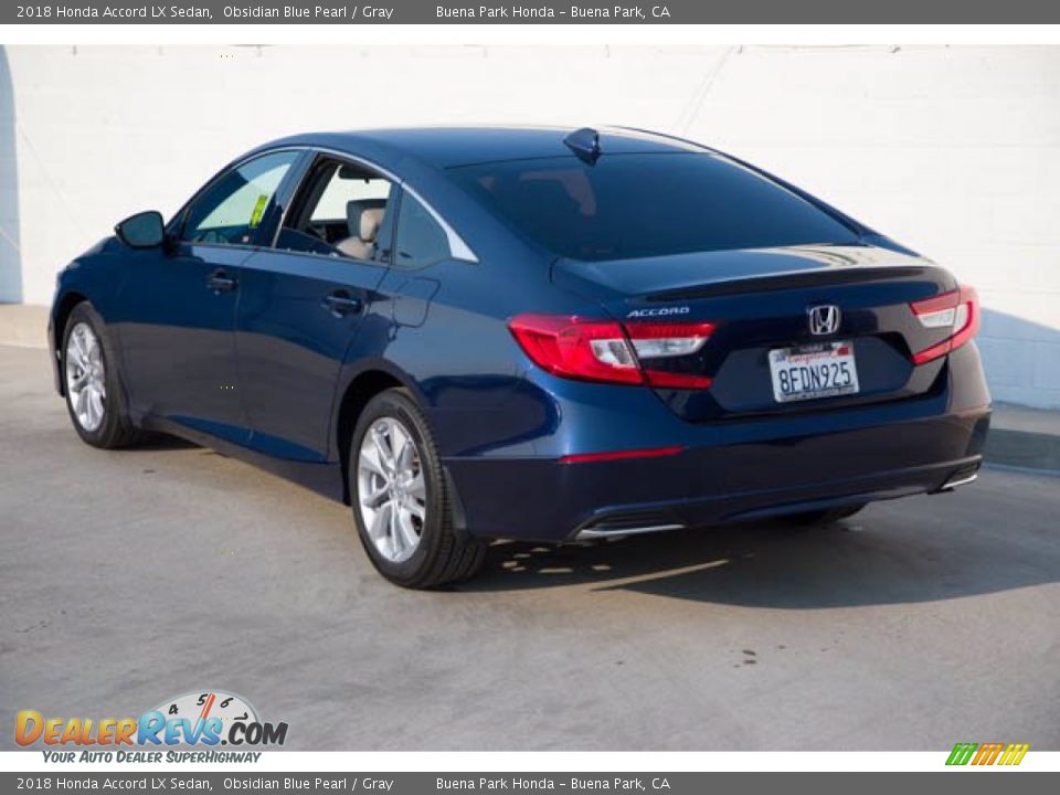 2018 Honda Accord LX Sedan Obsidian Blue Pearl / Gray Photo #2