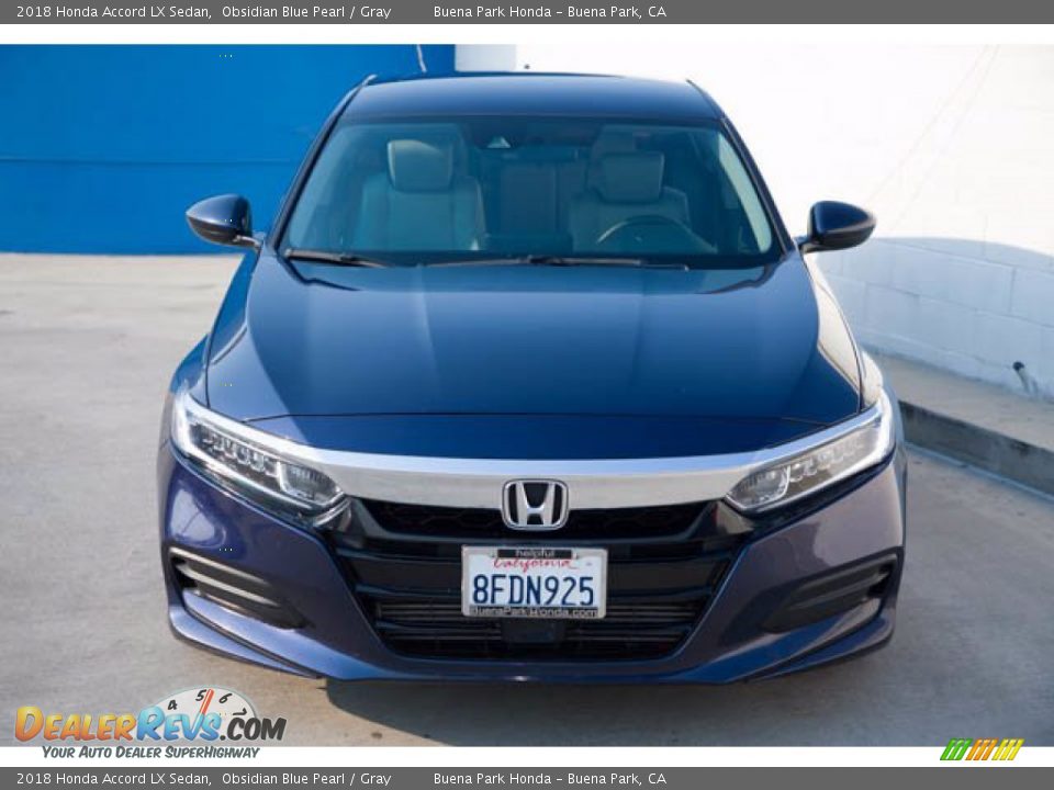 2018 Honda Accord LX Sedan Obsidian Blue Pearl / Gray Photo #7