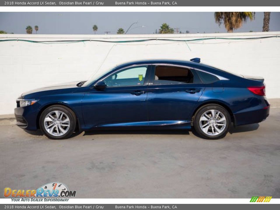 2018 Honda Accord LX Sedan Obsidian Blue Pearl / Gray Photo #10