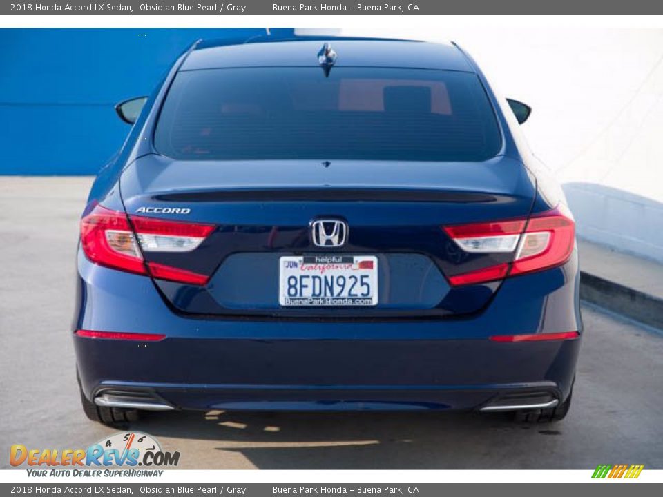 2018 Honda Accord LX Sedan Obsidian Blue Pearl / Gray Photo #11