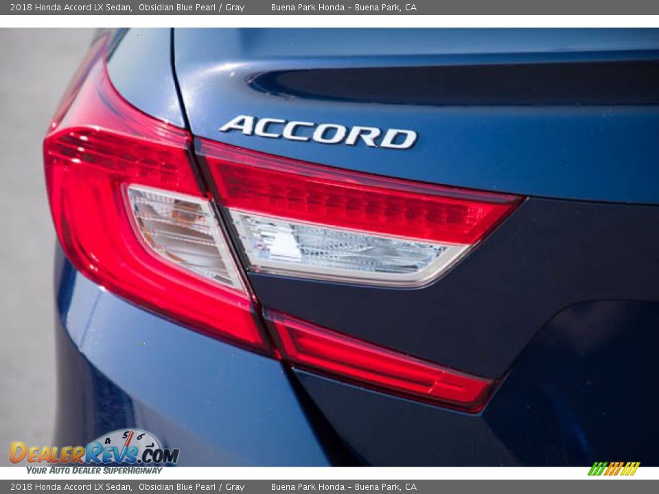 2018 Honda Accord LX Sedan Obsidian Blue Pearl / Gray Photo #12