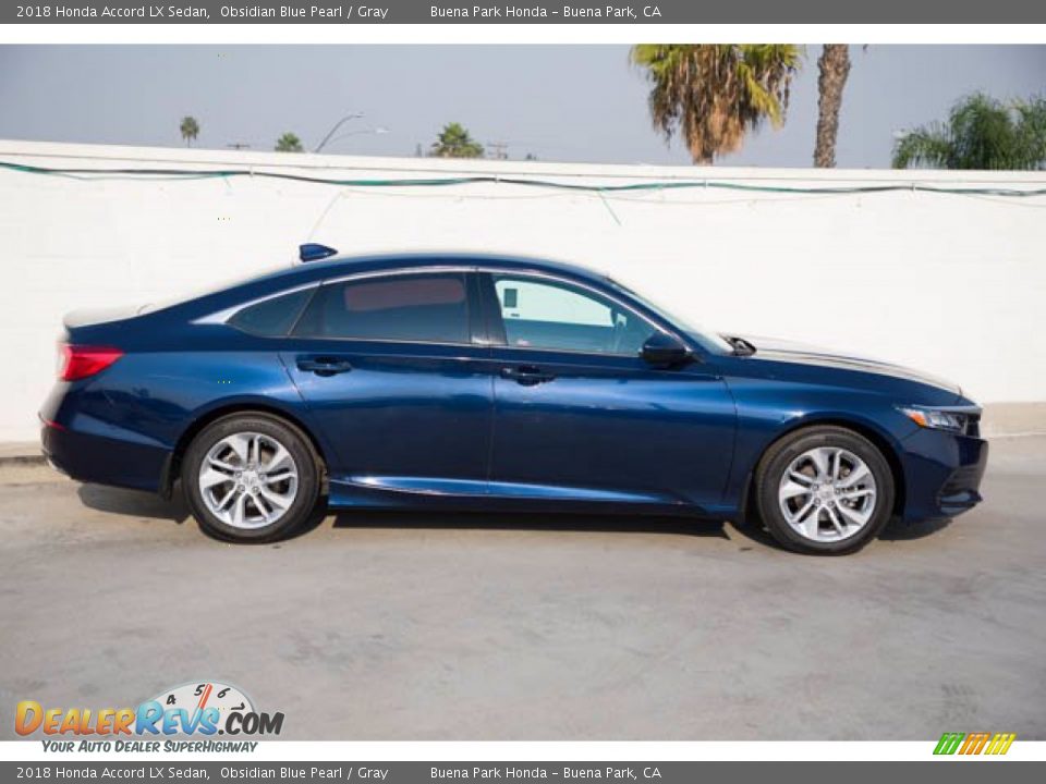 2018 Honda Accord LX Sedan Obsidian Blue Pearl / Gray Photo #14