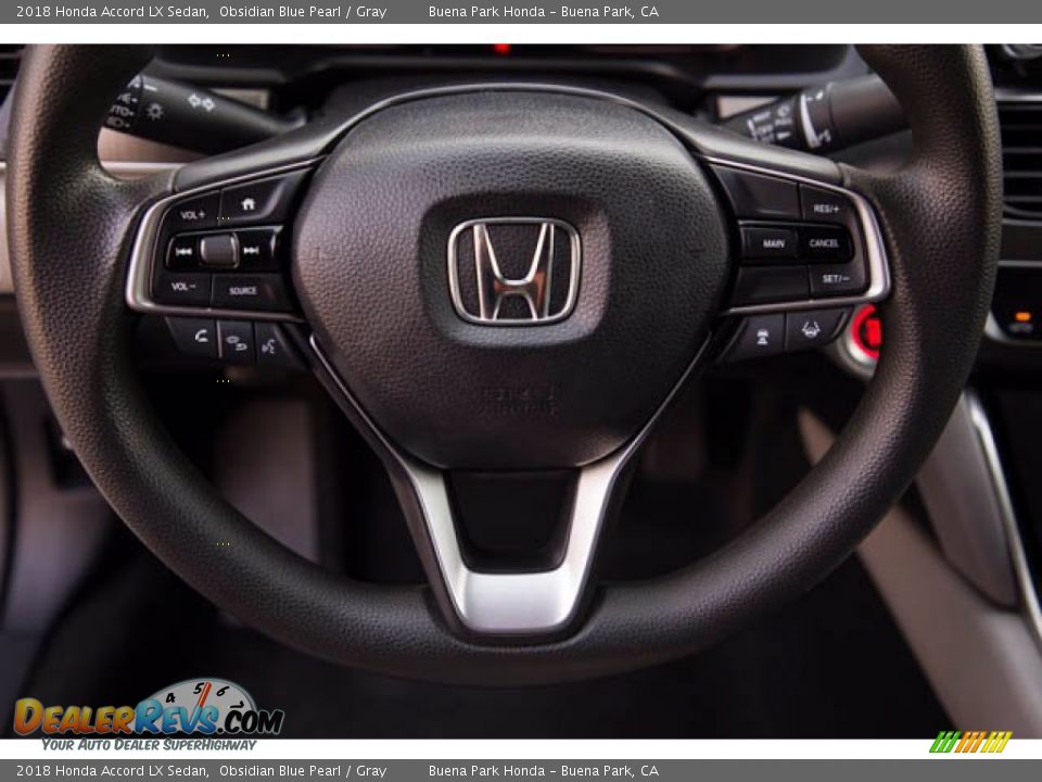 2018 Honda Accord LX Sedan Obsidian Blue Pearl / Gray Photo #15
