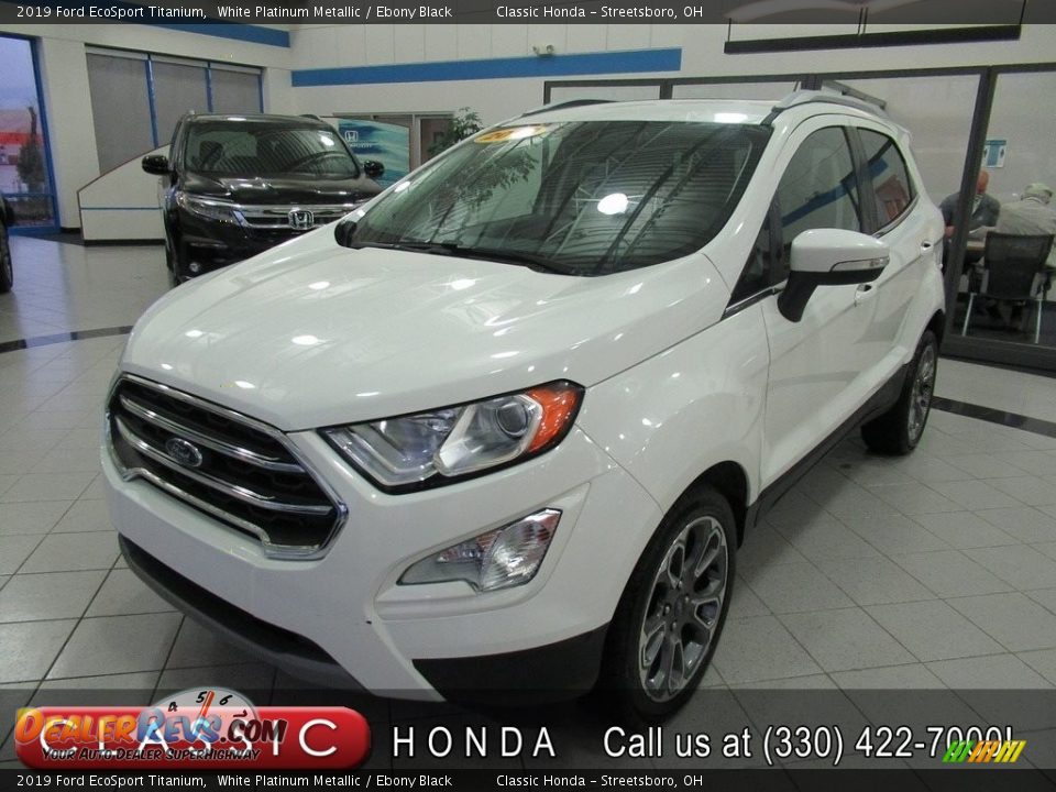 2019 Ford EcoSport Titanium White Platinum Metallic / Ebony Black Photo #1
