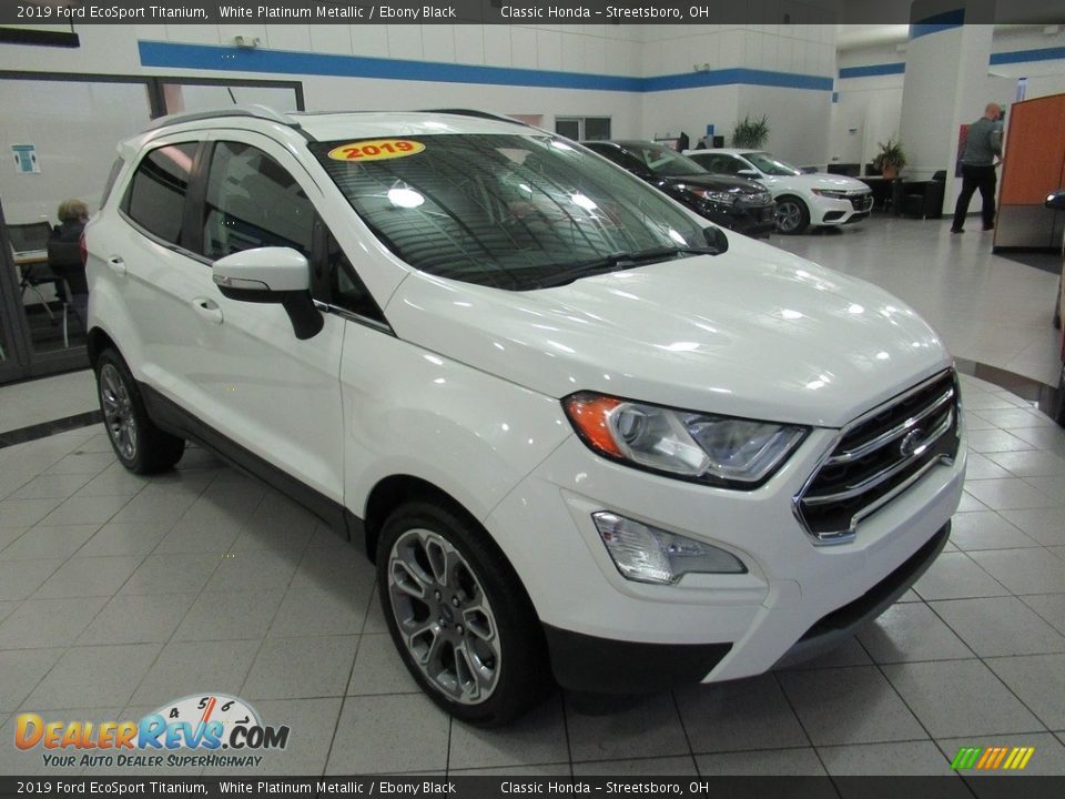 2019 Ford EcoSport Titanium White Platinum Metallic / Ebony Black Photo #3