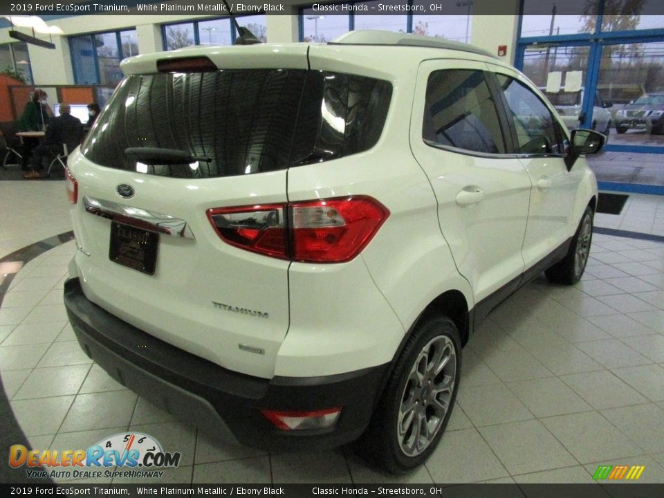 2019 Ford EcoSport Titanium White Platinum Metallic / Ebony Black Photo #7