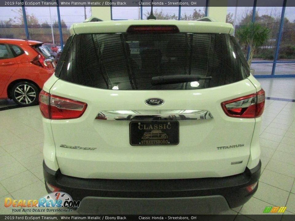 2019 Ford EcoSport Titanium White Platinum Metallic / Ebony Black Photo #8