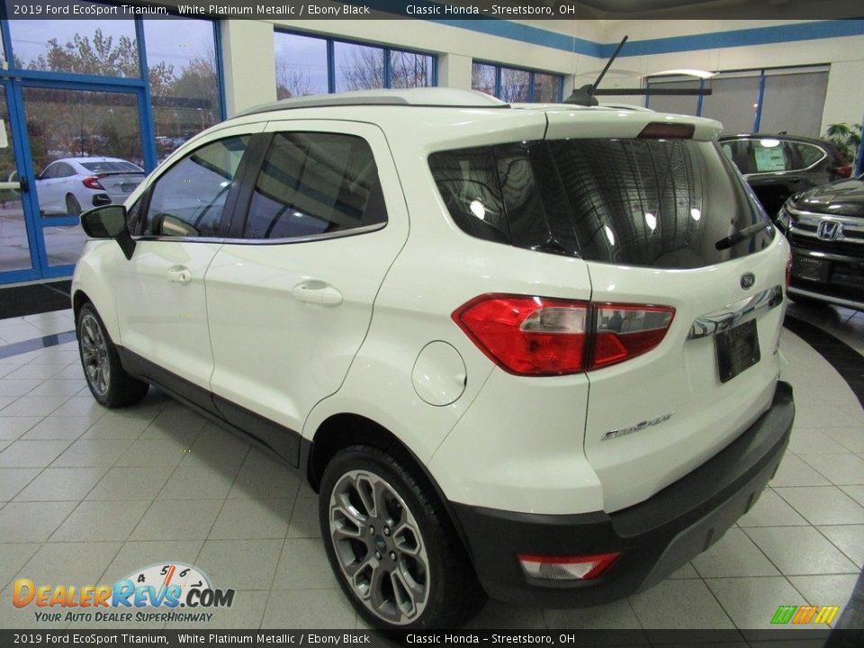 2019 Ford EcoSport Titanium White Platinum Metallic / Ebony Black Photo #9