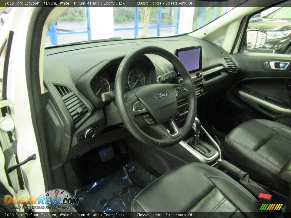2019 Ford EcoSport Titanium White Platinum Metallic / Ebony Black Photo #25