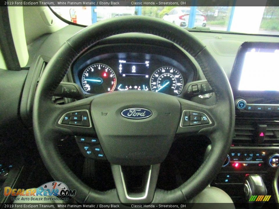 2019 Ford EcoSport Titanium White Platinum Metallic / Ebony Black Photo #27