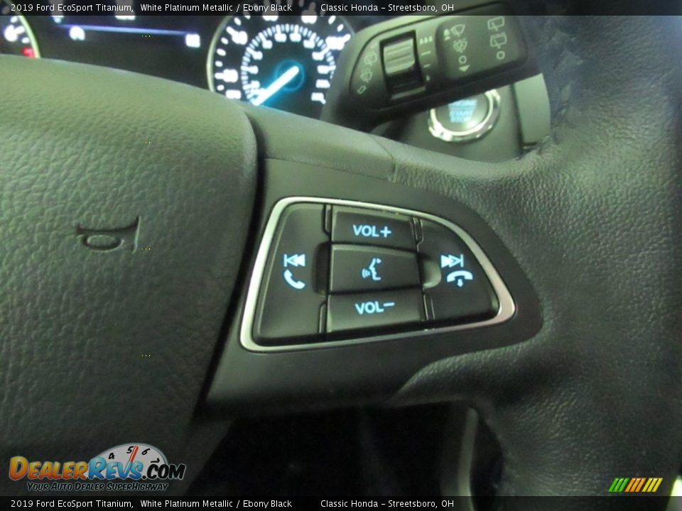 2019 Ford EcoSport Titanium White Platinum Metallic / Ebony Black Photo #28