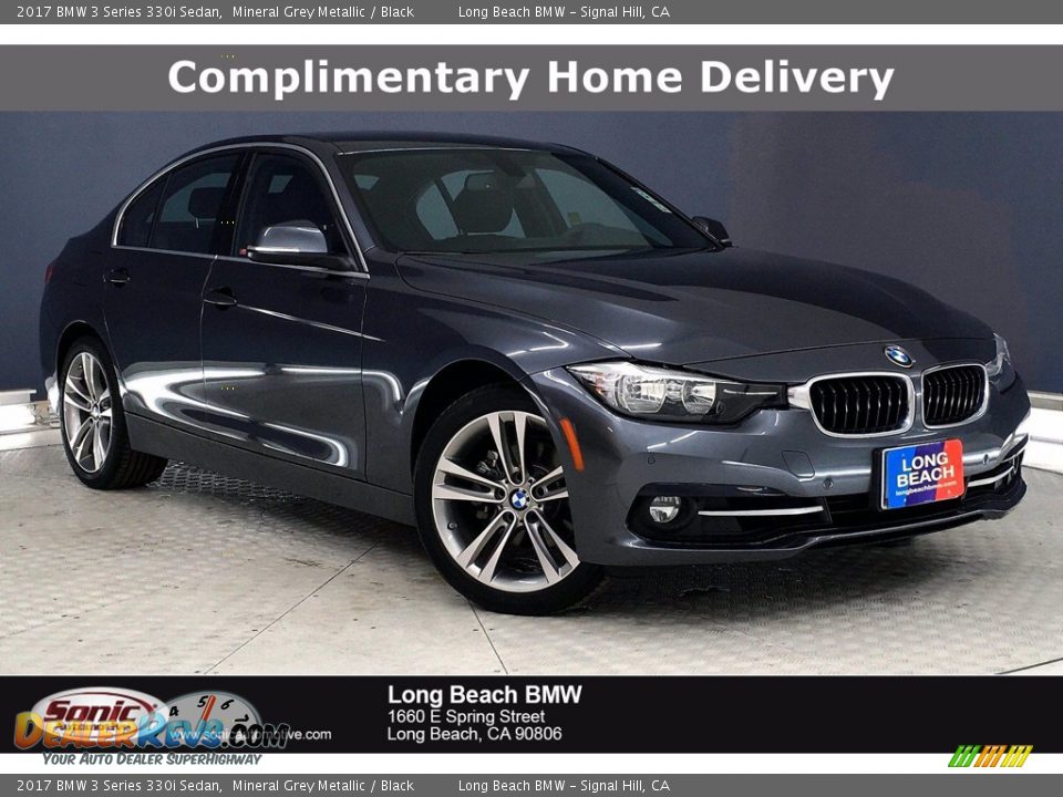 2017 BMW 3 Series 330i Sedan Mineral Grey Metallic / Black Photo #1