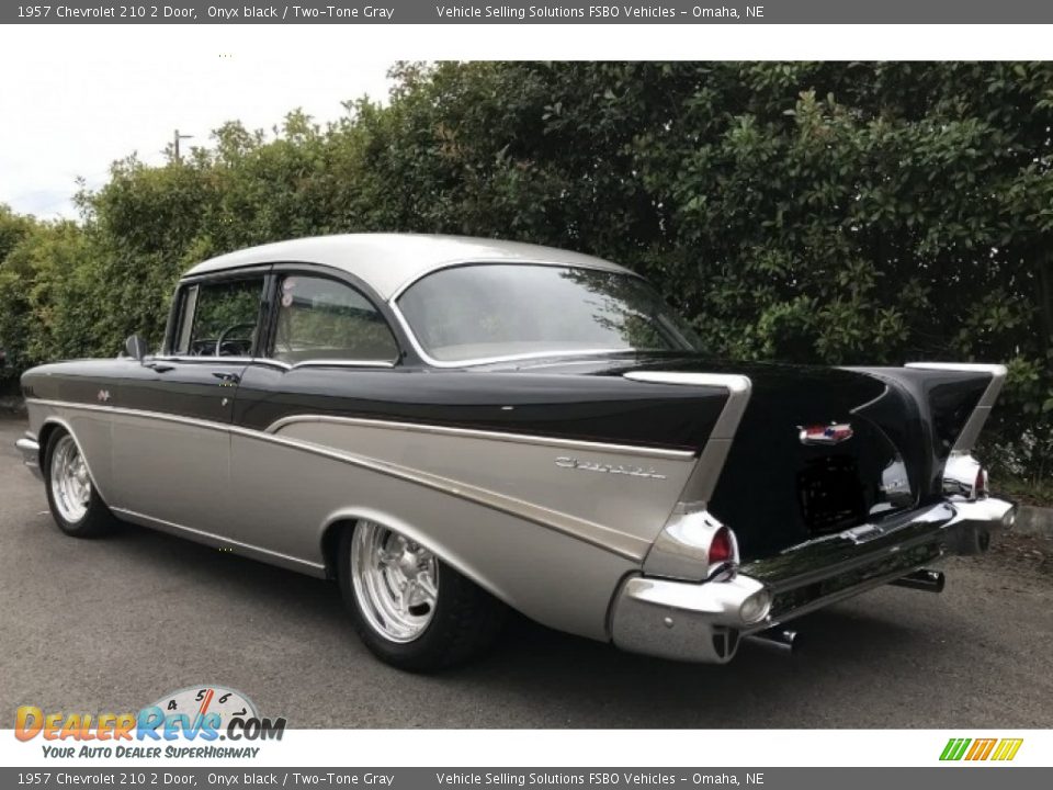 1957 Chevrolet 210 2 Door Onyx black / Two-Tone Gray Photo #3