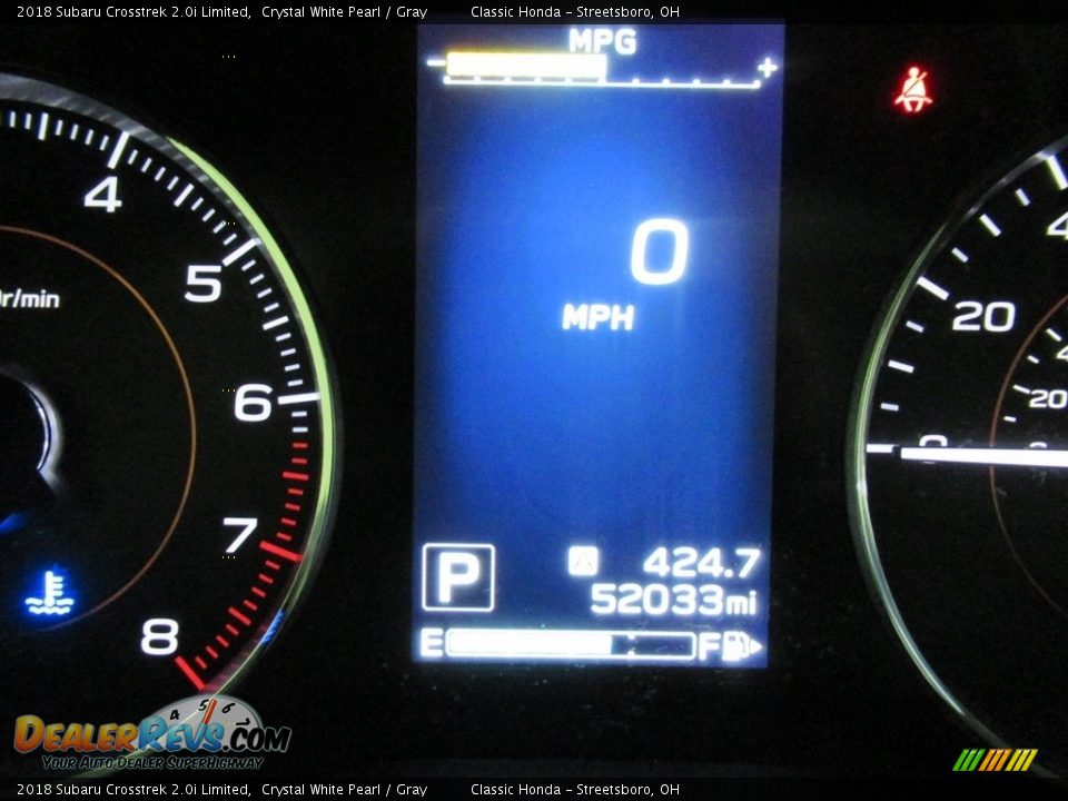 2018 Subaru Crosstrek 2.0i Limited Crystal White Pearl / Gray Photo #34