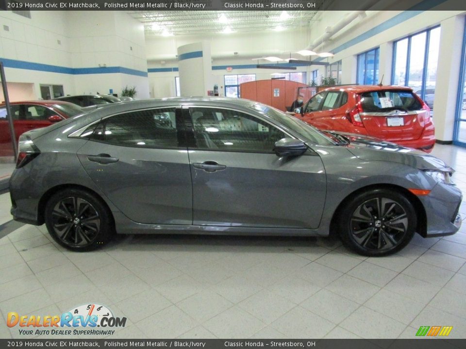 2019 Honda Civic EX Hatchback Polished Metal Metallic / Black/Ivory Photo #4