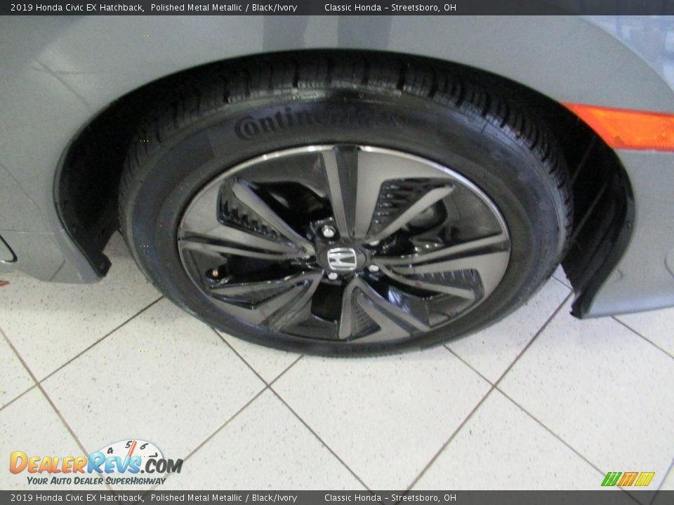 2019 Honda Civic EX Hatchback Polished Metal Metallic / Black/Ivory Photo #5