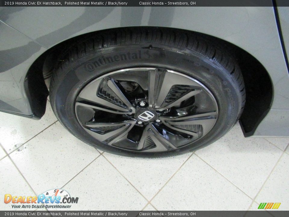 2019 Honda Civic EX Hatchback Polished Metal Metallic / Black/Ivory Photo #6