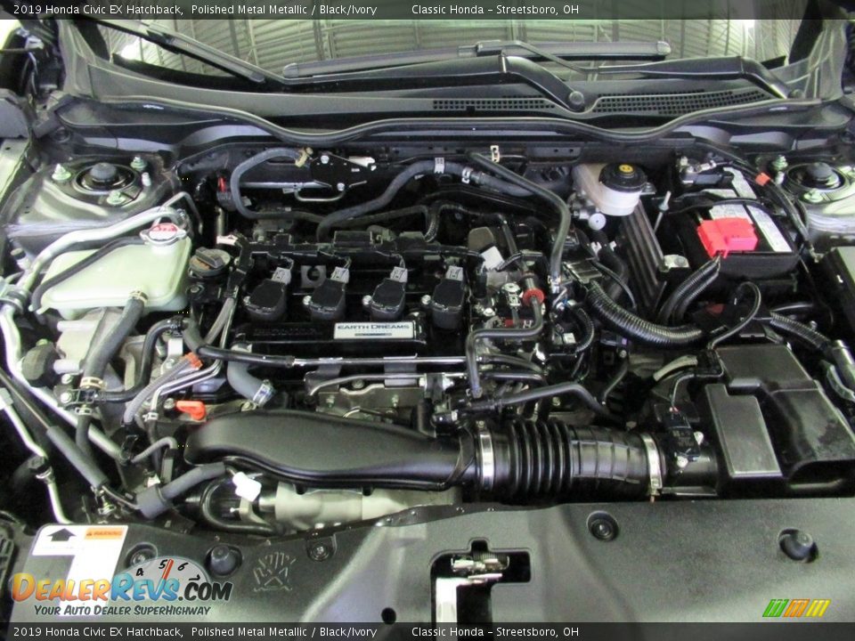 2019 Honda Civic EX Hatchback Polished Metal Metallic / Black/Ivory Photo #13