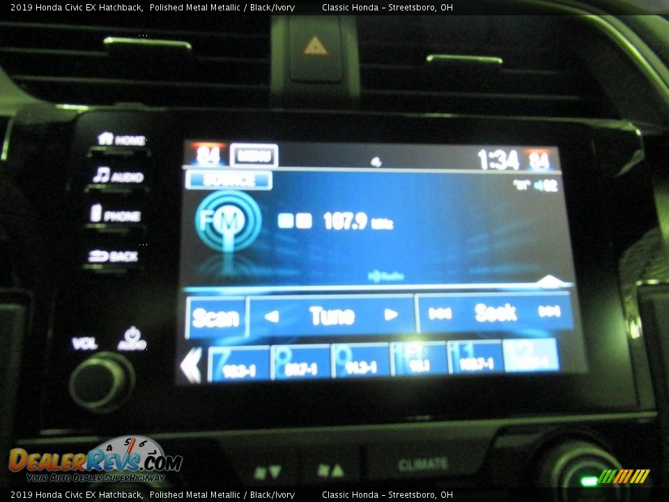 2019 Honda Civic EX Hatchback Polished Metal Metallic / Black/Ivory Photo #36