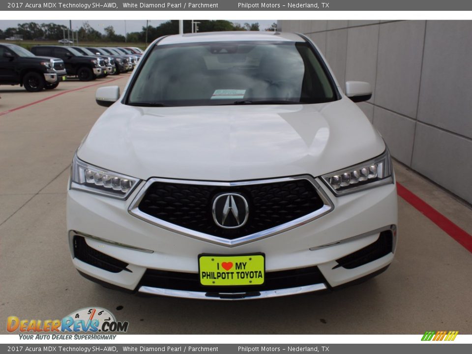 2017 Acura MDX Technology SH-AWD White Diamond Pearl / Parchment Photo #3