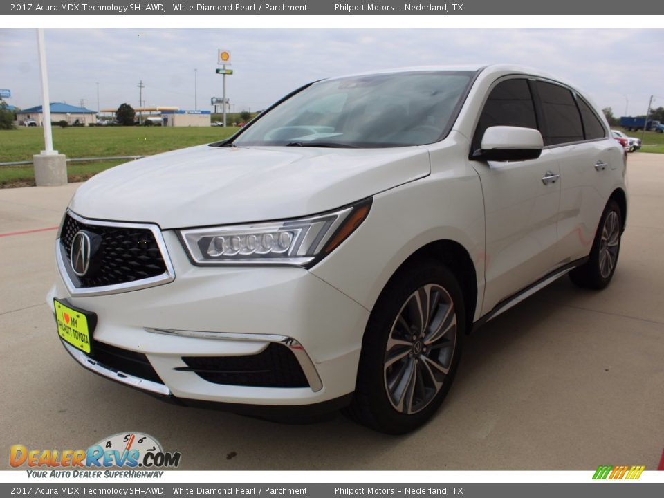 2017 Acura MDX Technology SH-AWD White Diamond Pearl / Parchment Photo #4