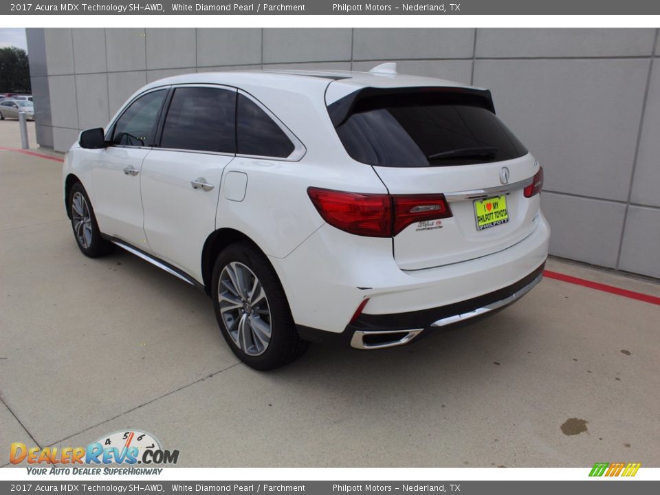 2017 Acura MDX Technology SH-AWD White Diamond Pearl / Parchment Photo #6