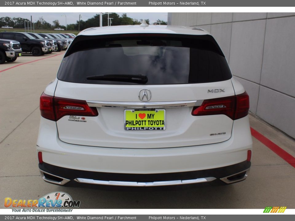 2017 Acura MDX Technology SH-AWD White Diamond Pearl / Parchment Photo #7
