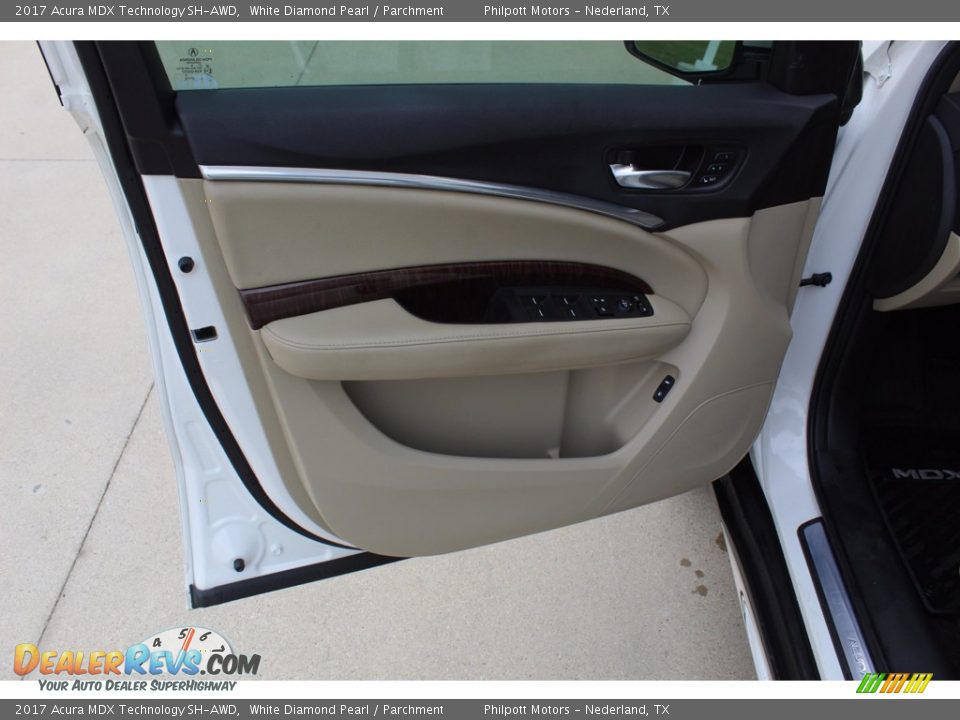 2017 Acura MDX Technology SH-AWD White Diamond Pearl / Parchment Photo #9