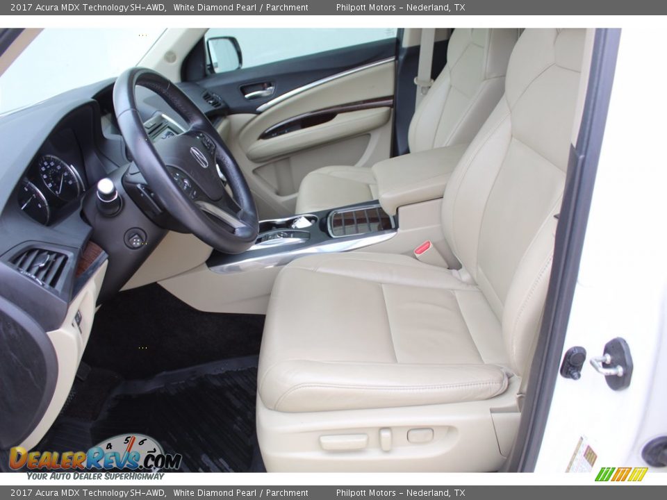 2017 Acura MDX Technology SH-AWD White Diamond Pearl / Parchment Photo #10