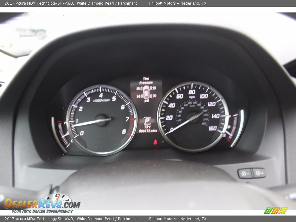 2017 Acura MDX Technology SH-AWD White Diamond Pearl / Parchment Photo #13