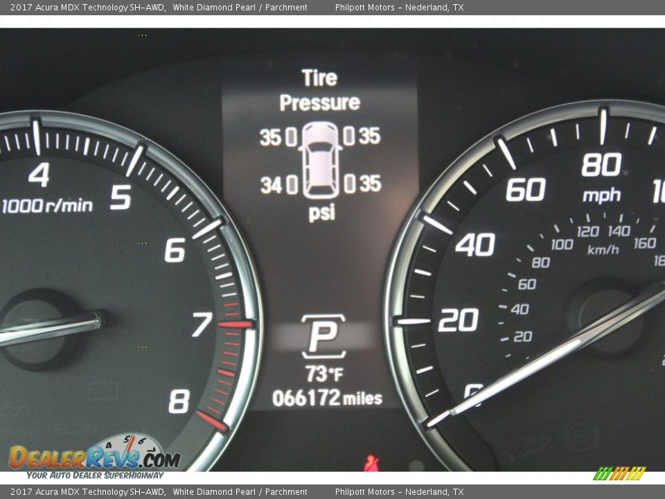 2017 Acura MDX Technology SH-AWD White Diamond Pearl / Parchment Photo #14