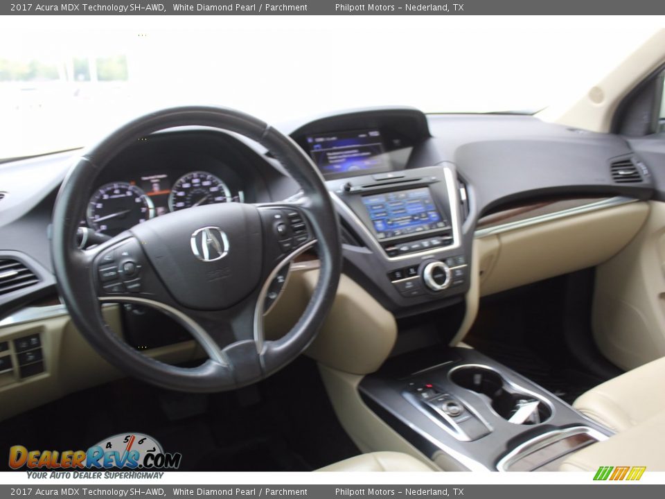 2017 Acura MDX Technology SH-AWD White Diamond Pearl / Parchment Photo #22