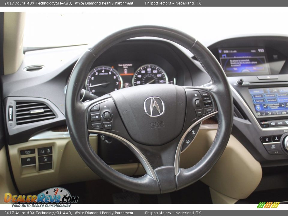 2017 Acura MDX Technology SH-AWD White Diamond Pearl / Parchment Photo #23