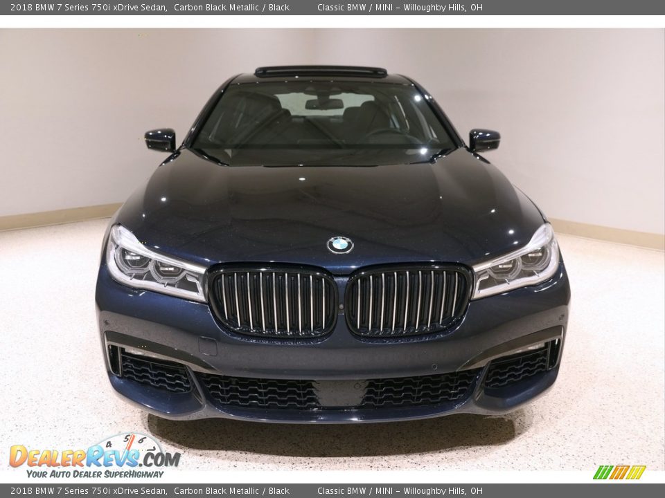 2018 BMW 7 Series 750i xDrive Sedan Carbon Black Metallic / Black Photo #2