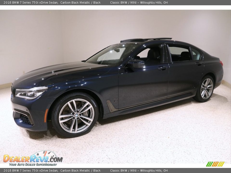 2018 BMW 7 Series 750i xDrive Sedan Carbon Black Metallic / Black Photo #3