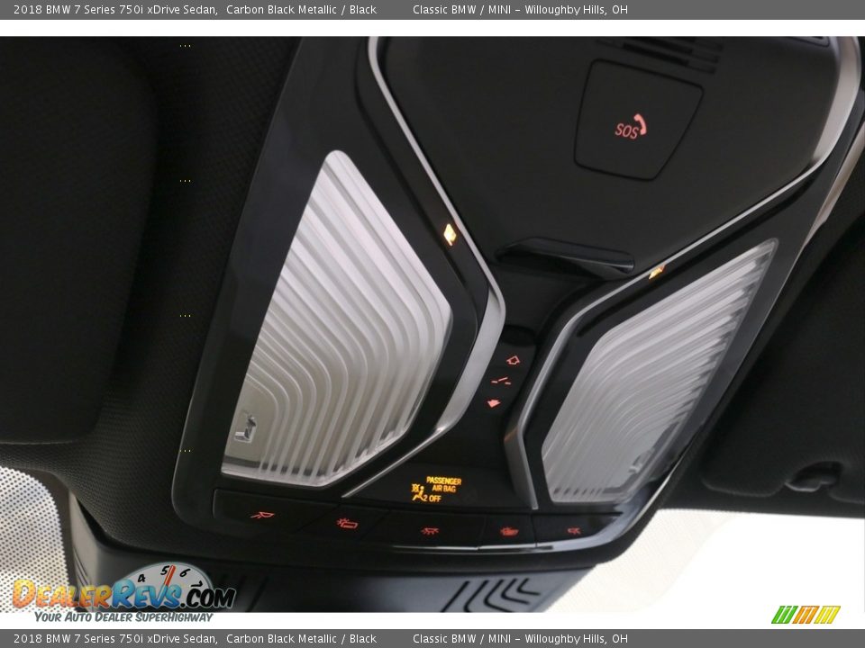 2018 BMW 7 Series 750i xDrive Sedan Carbon Black Metallic / Black Photo #14