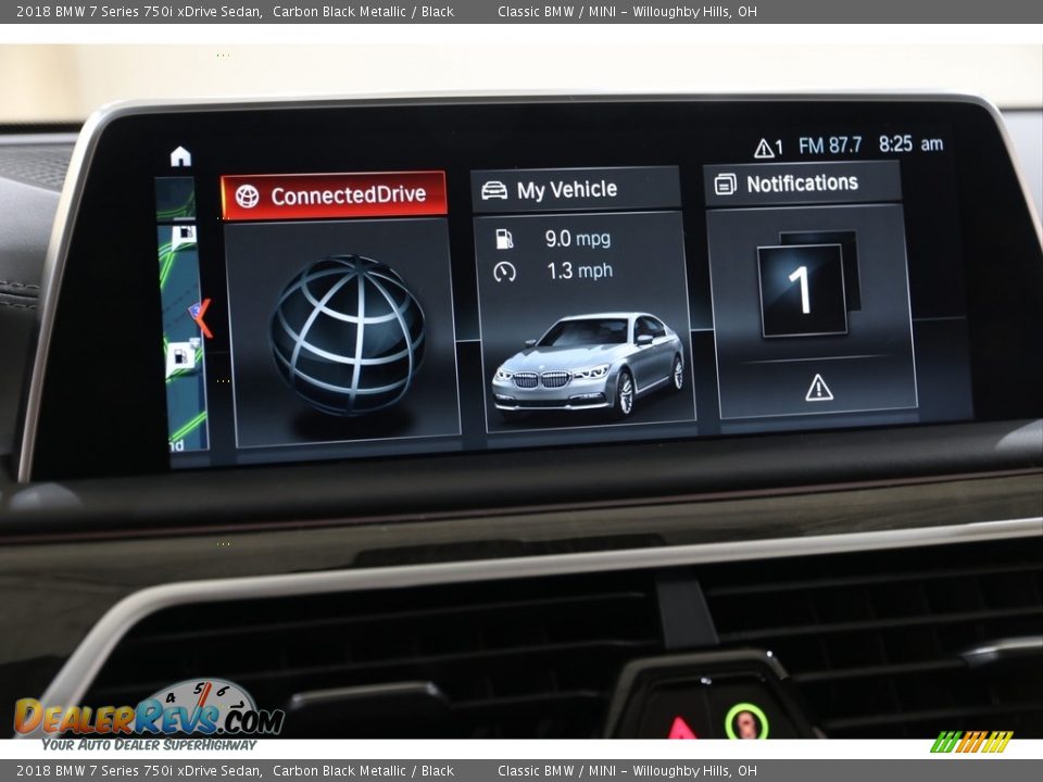 2018 BMW 7 Series 750i xDrive Sedan Carbon Black Metallic / Black Photo #17
