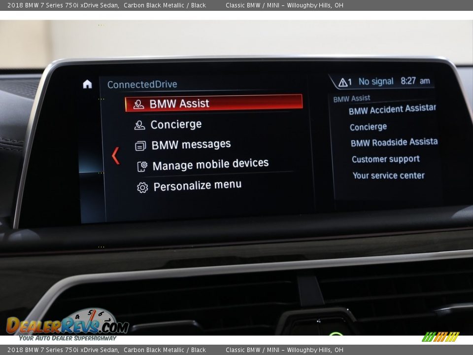 2018 BMW 7 Series 750i xDrive Sedan Carbon Black Metallic / Black Photo #24