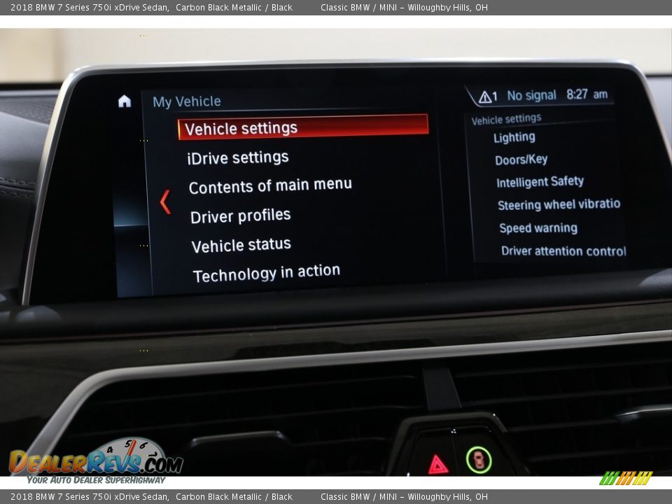 2018 BMW 7 Series 750i xDrive Sedan Carbon Black Metallic / Black Photo #25